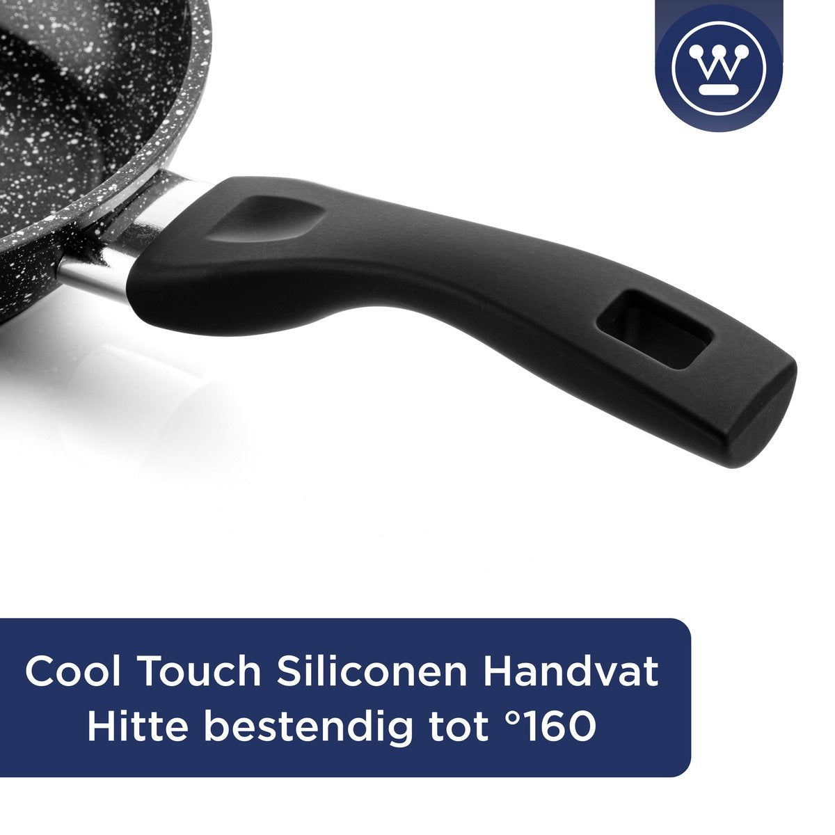 Westinghouse Pannenset - Black Marble Koekenpan 28cm + Koekenpan 30cm + Steelpan 18cm