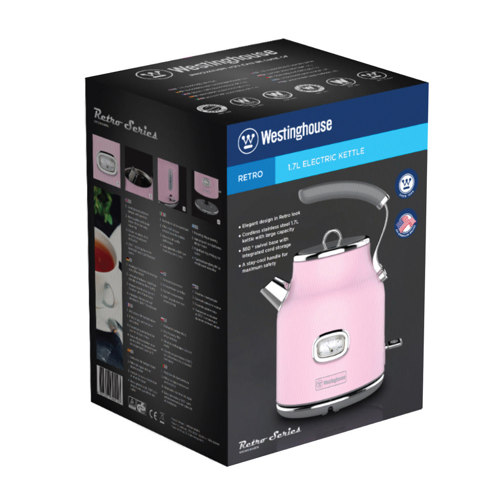 Retro Serie - Electric Kettle - 2200W - 1,7L - Pink