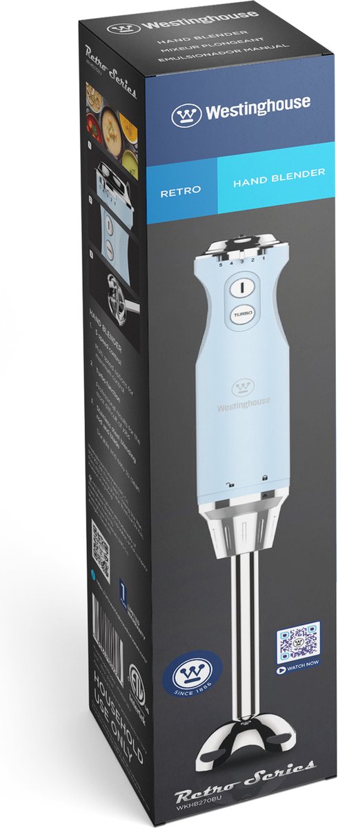 Retro Serie - Hand Blender - 600W - Blue