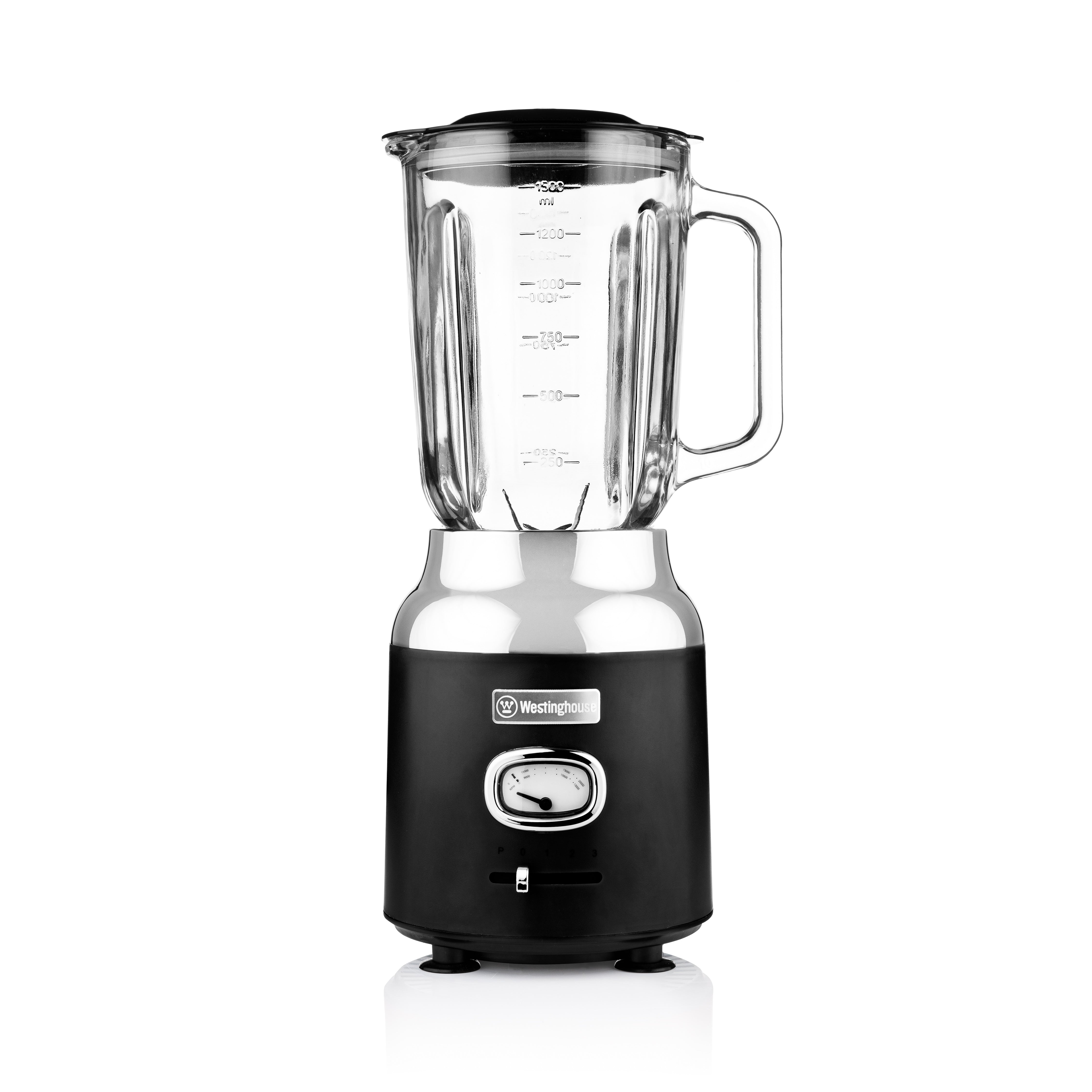 Westinghouse Retro Standmixer mit Glasbehälter (1,5 Liter) - Schwarz