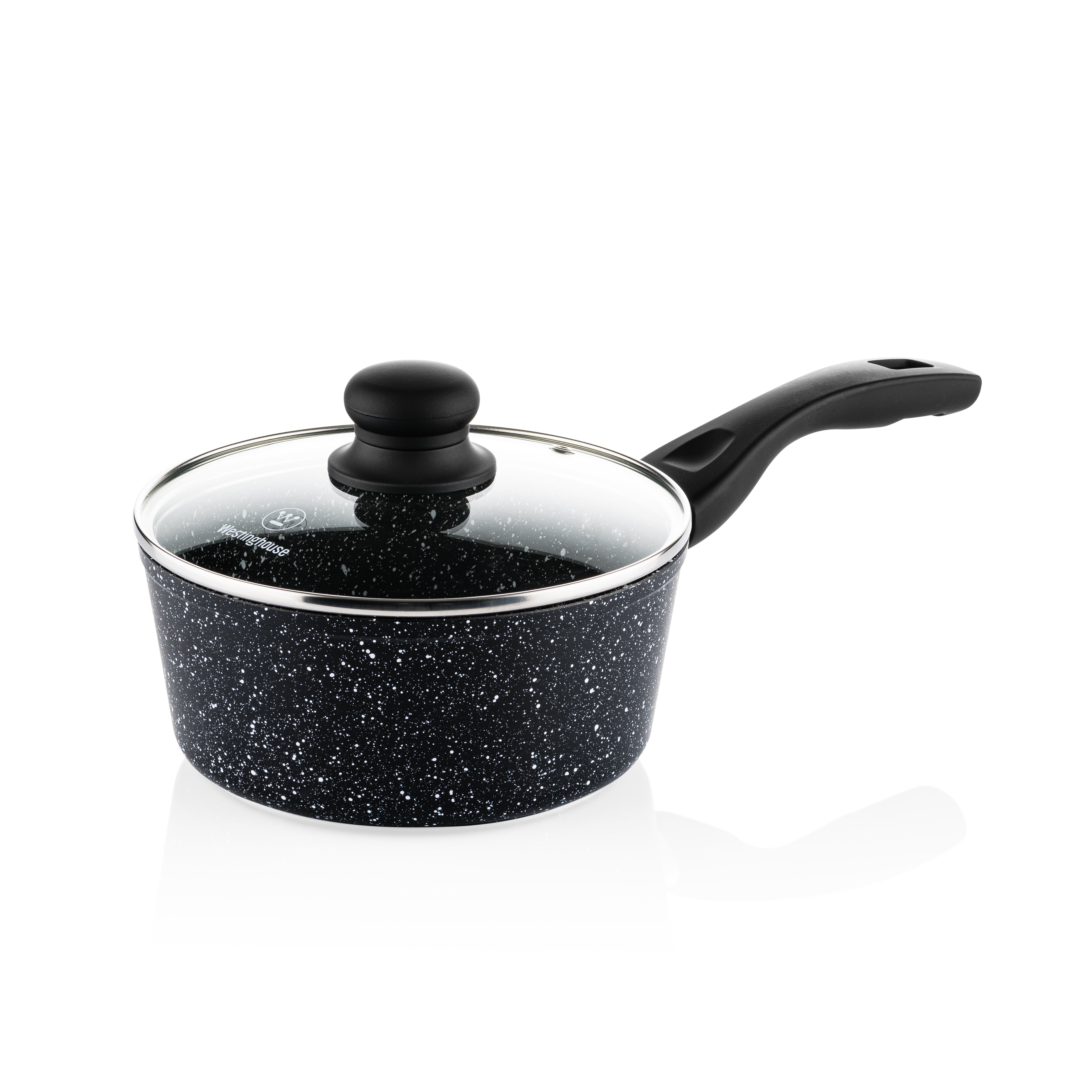 Black Marble Serie - Saucepan w. Glass Lid - Ø18cm