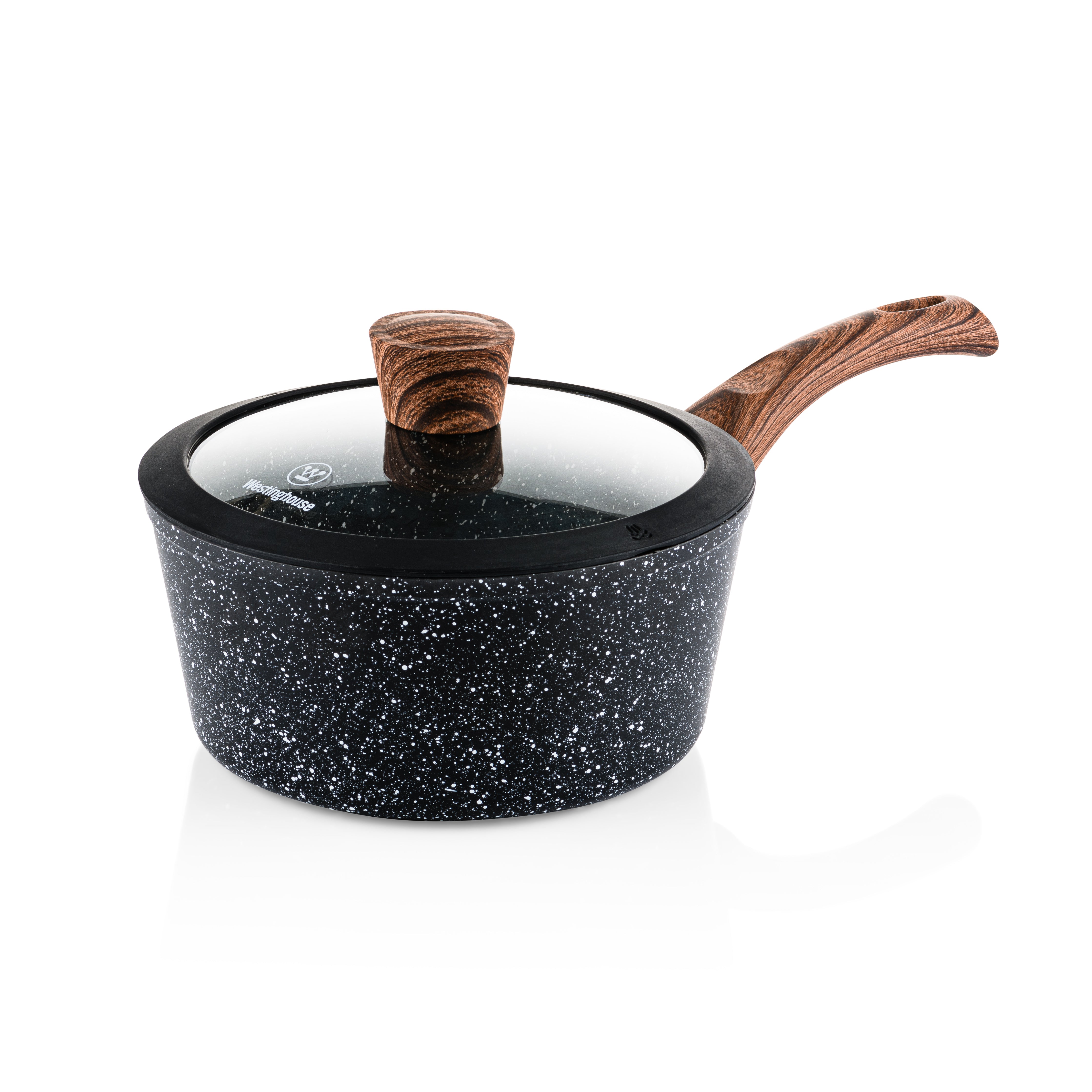 Black Marble Wood Serie - Saucepan w. Glass Lid - Ø20cm