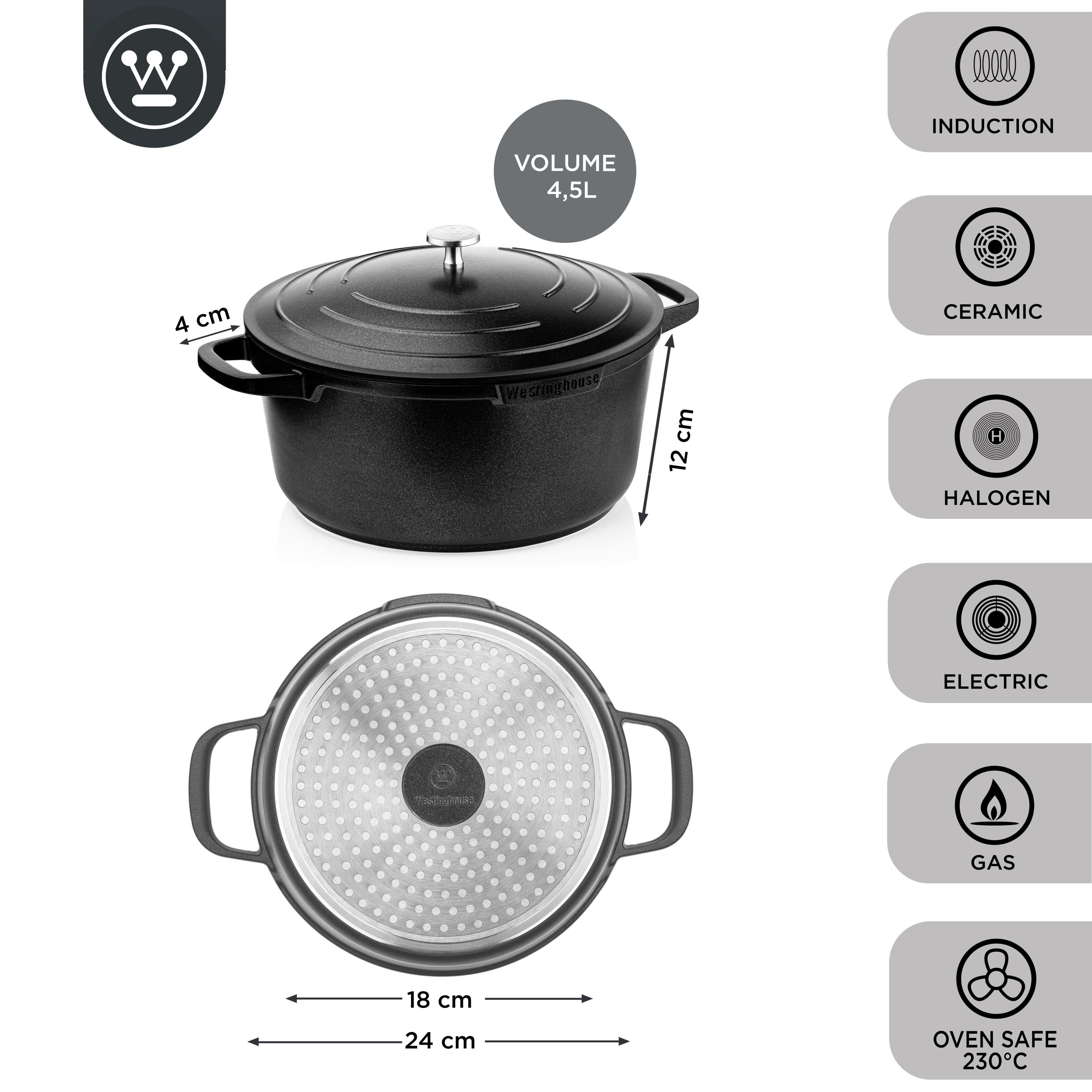Westinghouse Performance Series Casserole à induction - 28cm - Noir