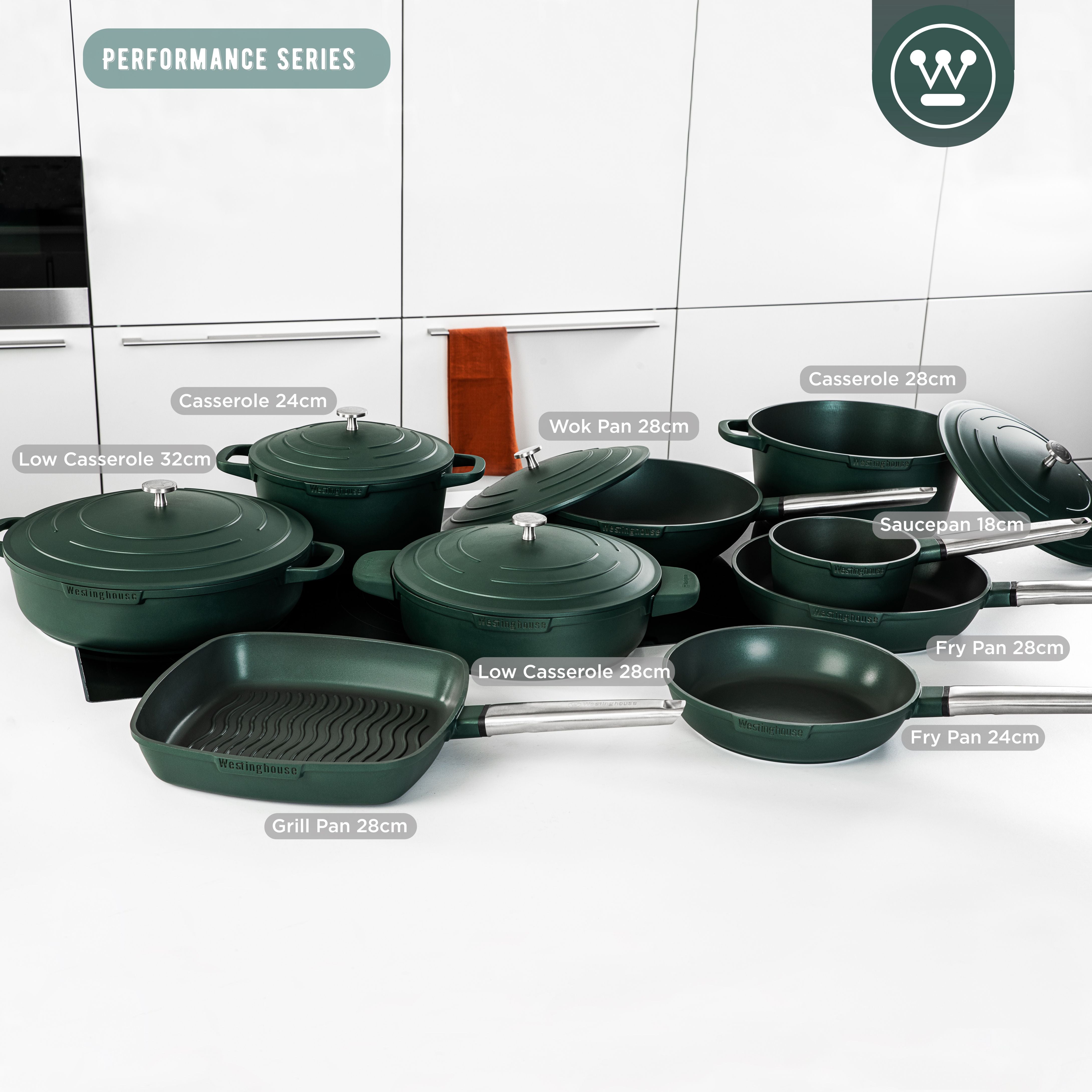 Westinghouse Performance Series Casserole à induction - 24cm - Vert