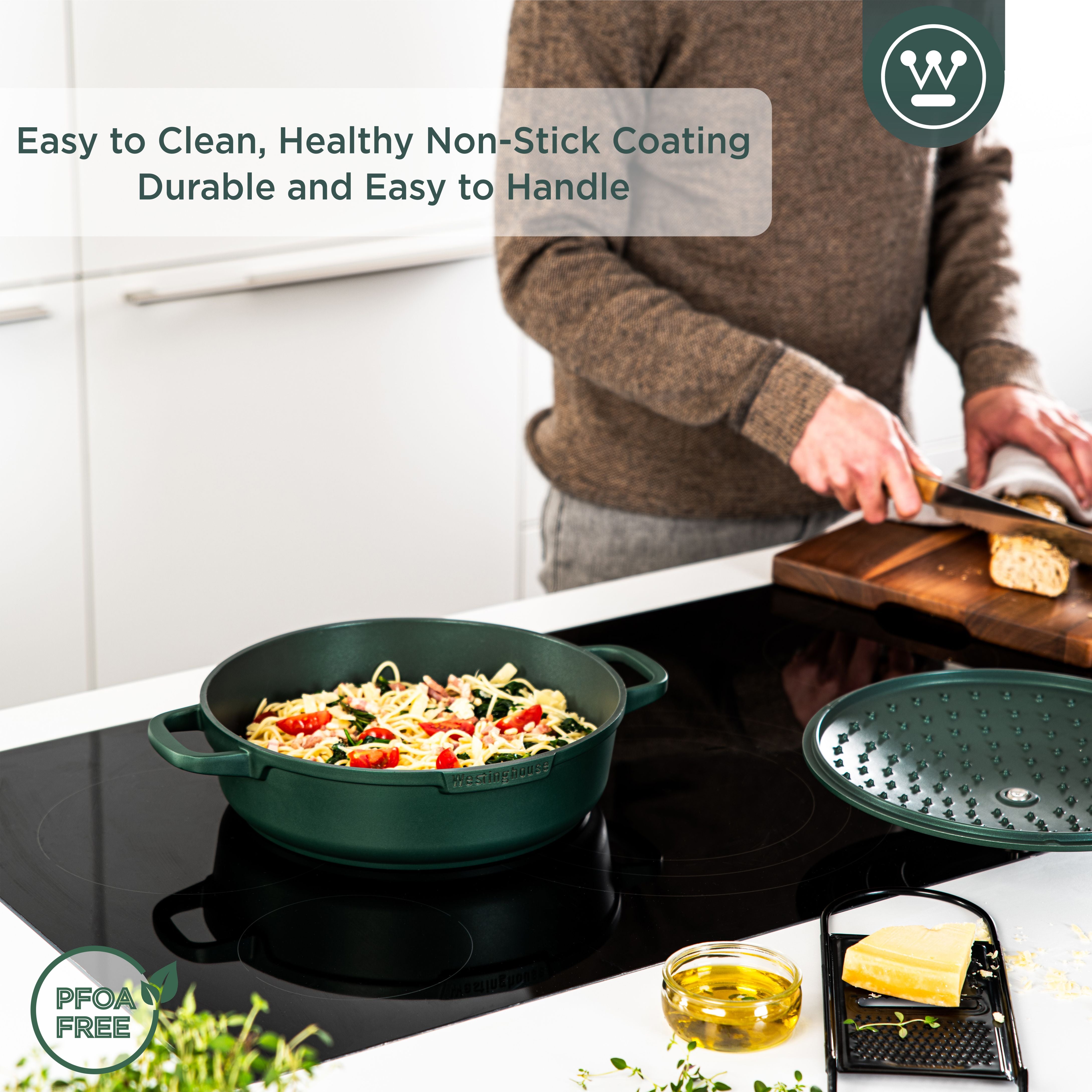 Performance Serie - Low Casserole w. Lid - Ø32cm - Green