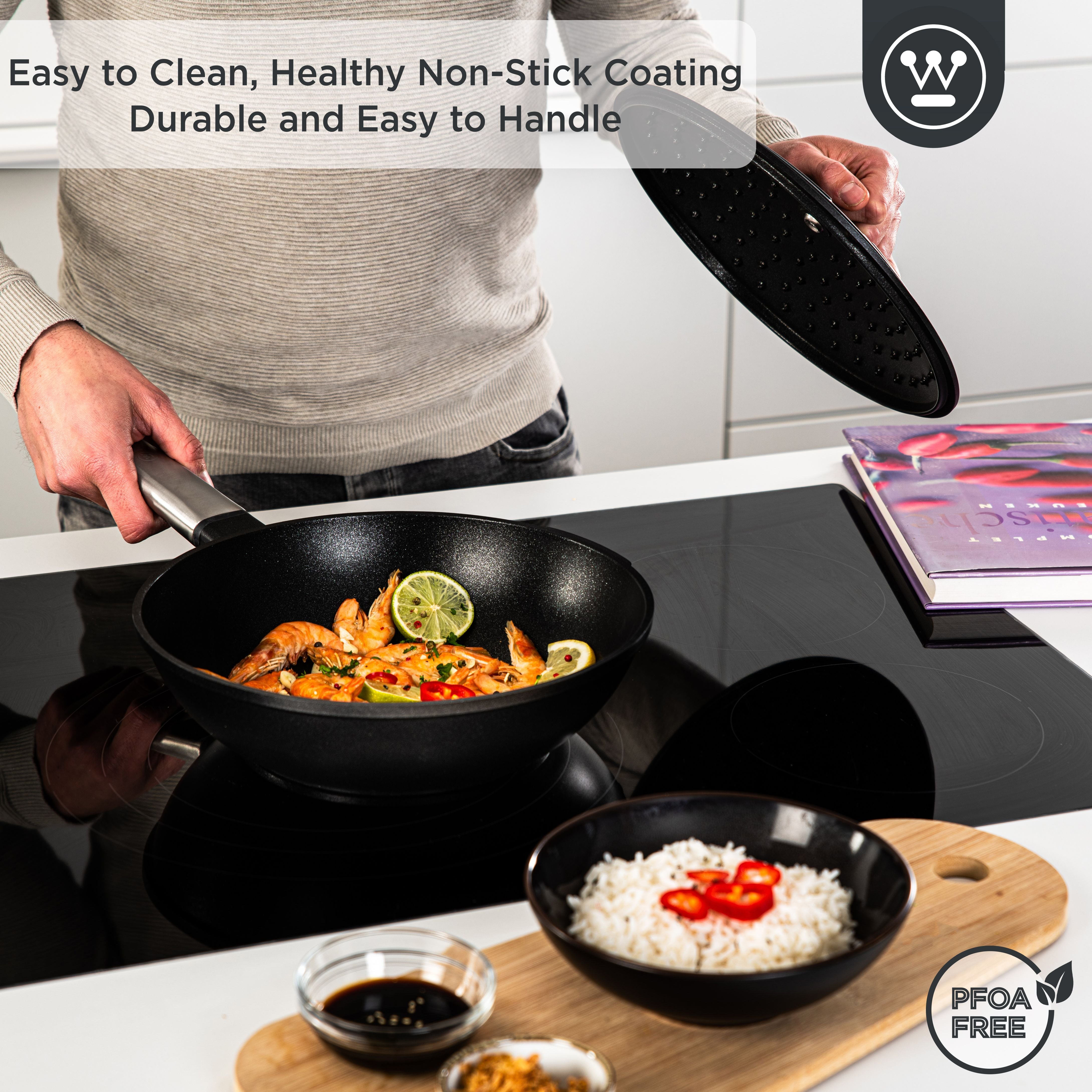 Westinghouse Performance Series Wok Induccion -28cm Sarten Wok - Nero