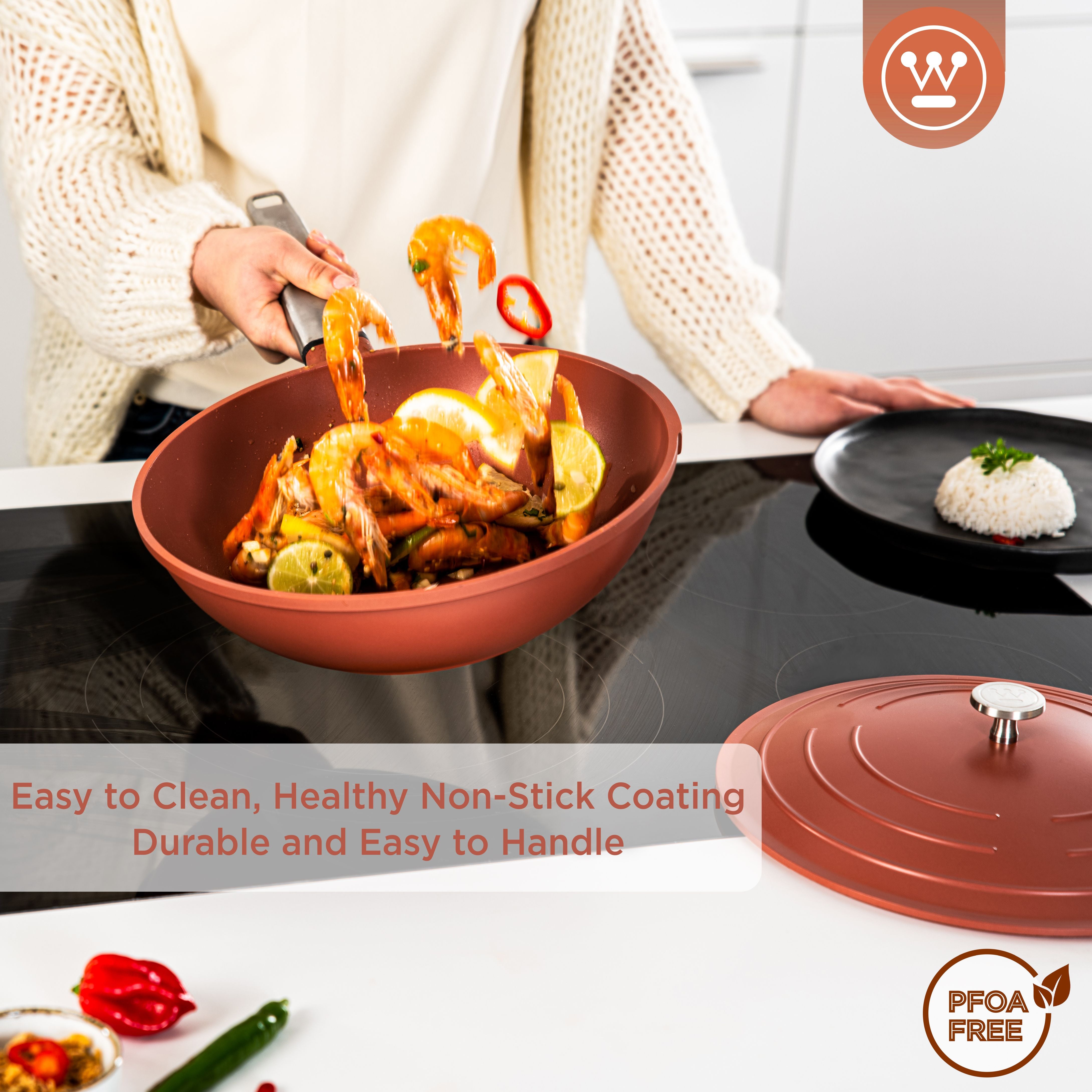 Performance Serie - Wok w. Lid - Ø28cm - Red