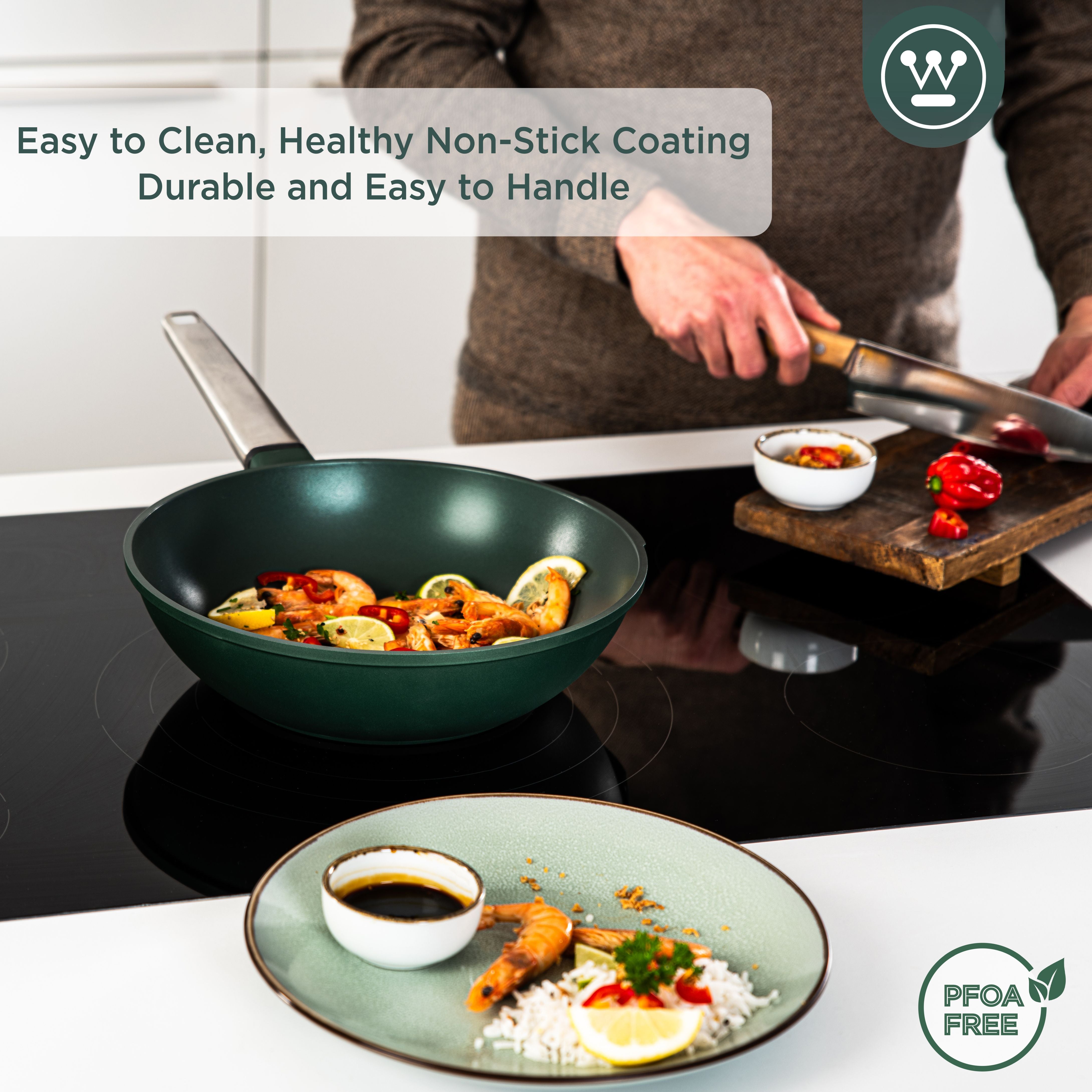 Westinghouse Performance Series Wok Induccion -28cm Sarten Wok - Verde