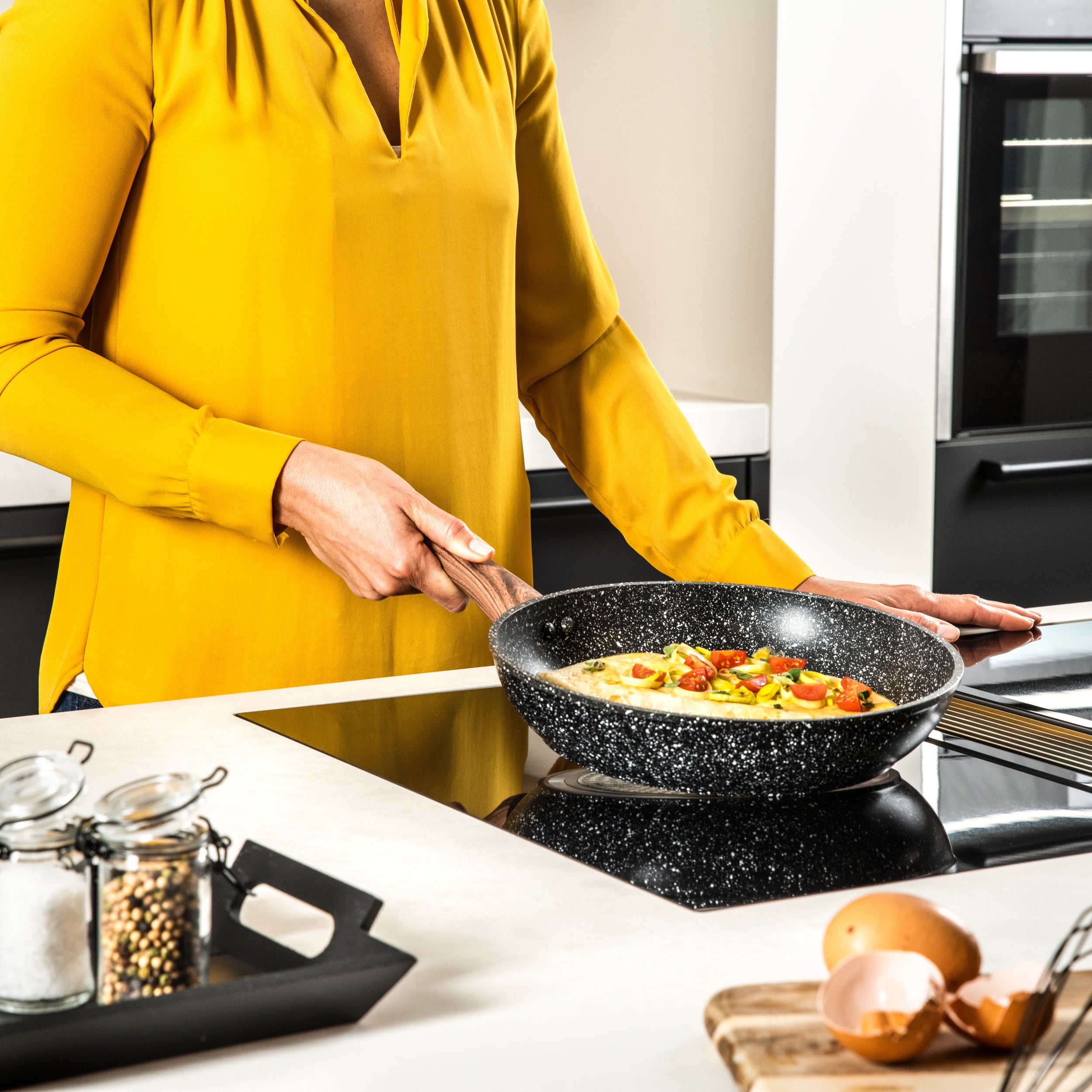 Black Marble Wood Serie - Frying Pan - Ø28cm