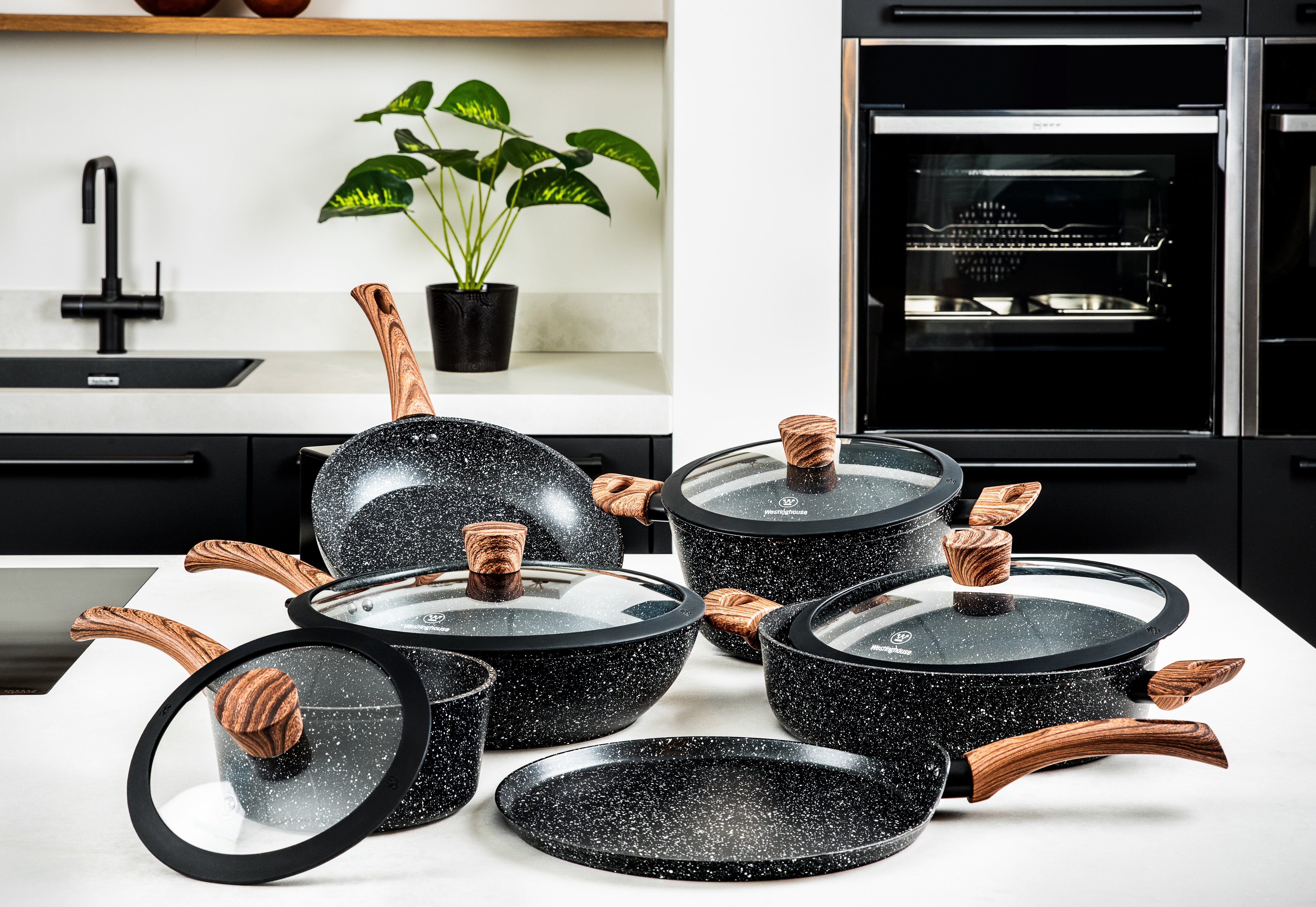 Black Marble Wood Serie - Frying Pan - Ø28cm