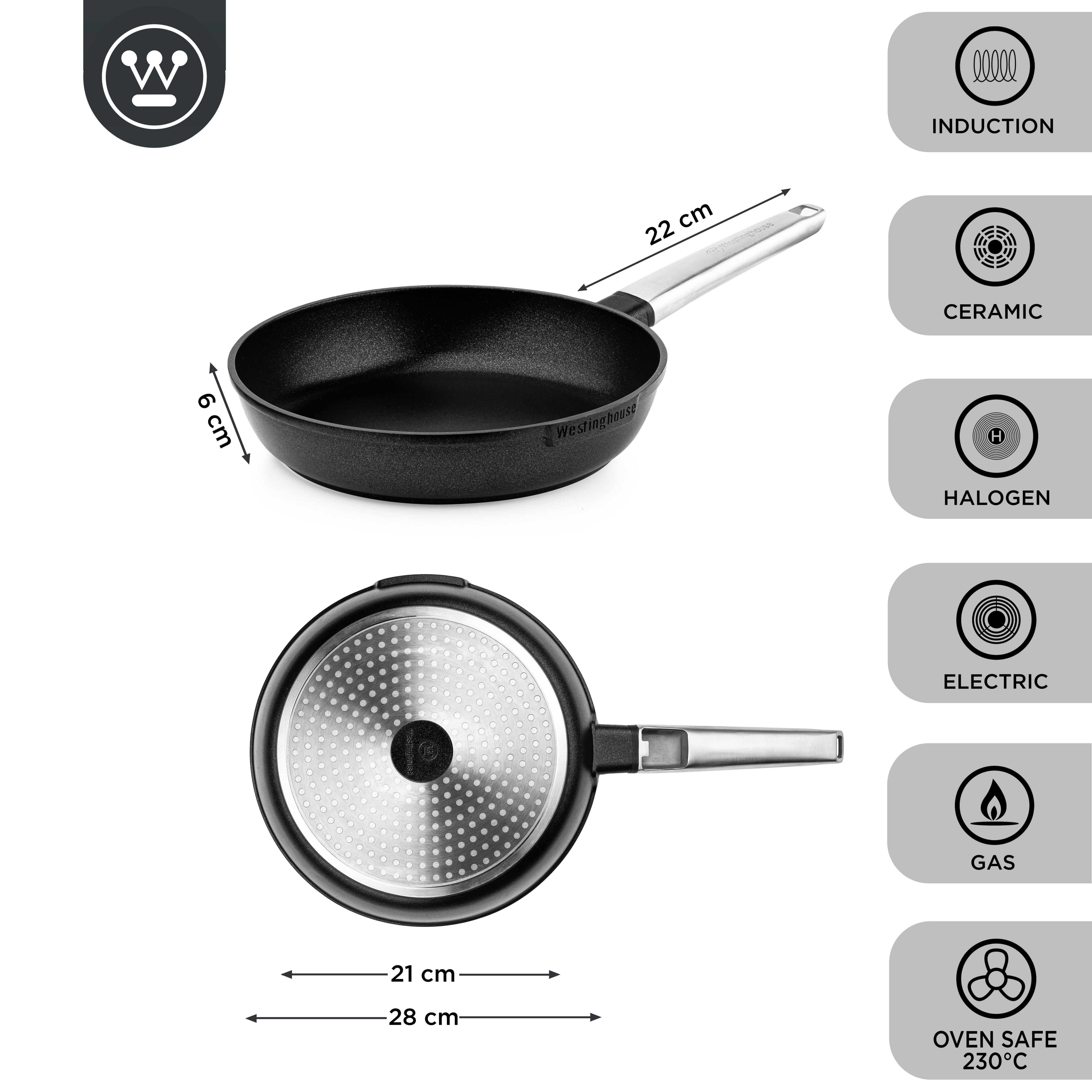 Westinghouse Performance Series Sarten Induccion Antiadherente - 28cm Sartén - Nero