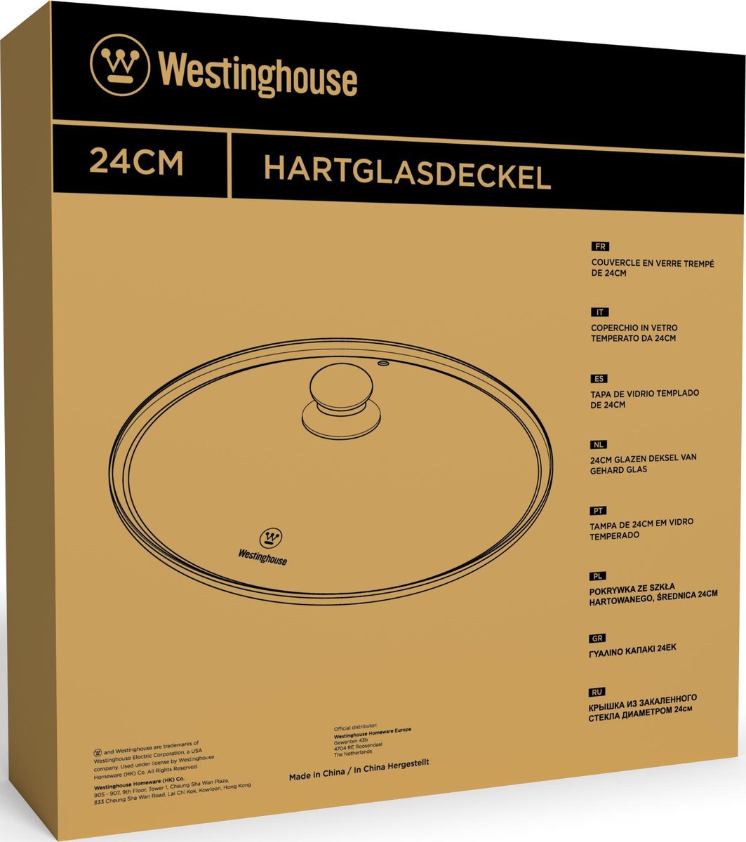 Westinghouse Glazen Pannendeksel - Ø 24cm