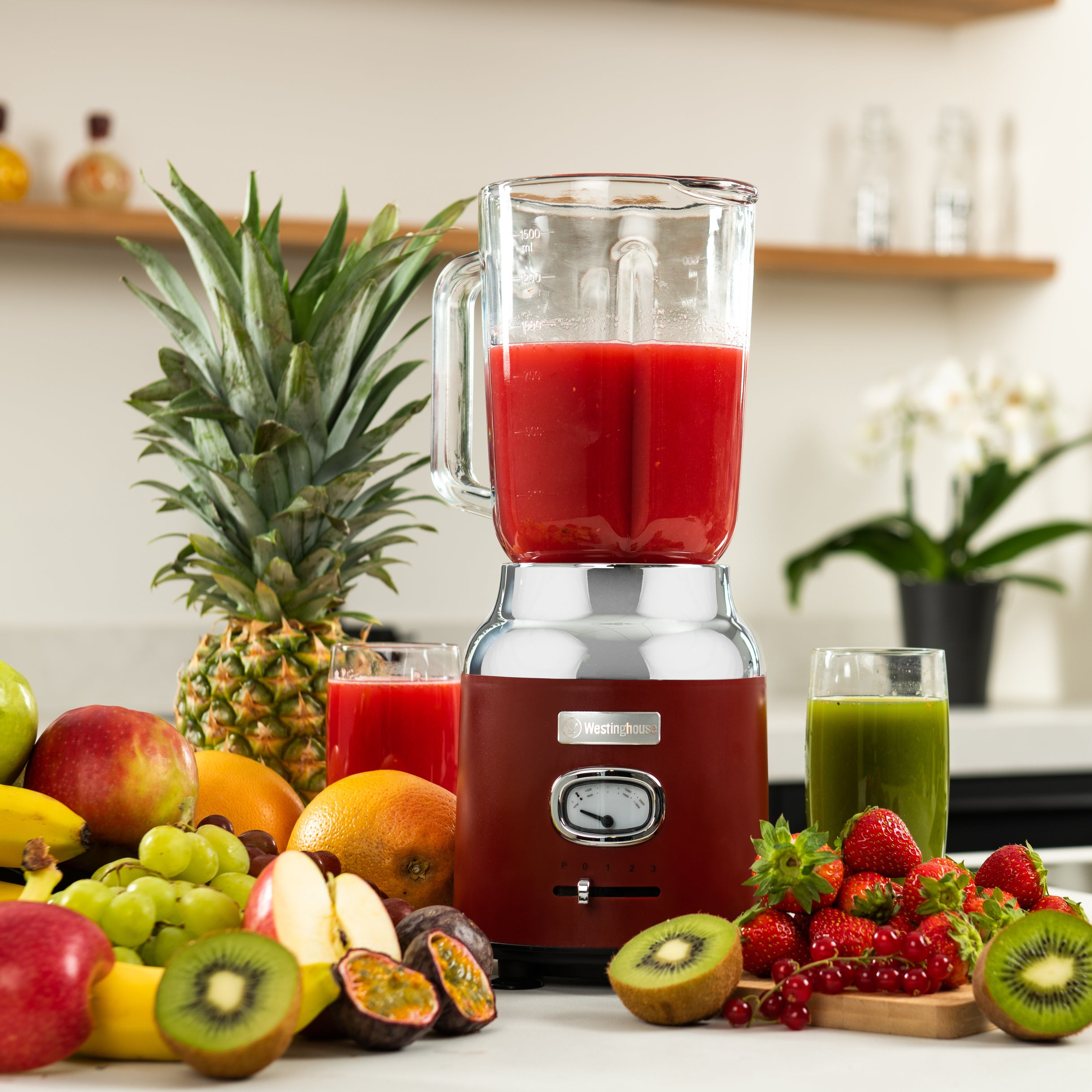 Westinghouse Retro Blender - Smoothie Maker - Rood
