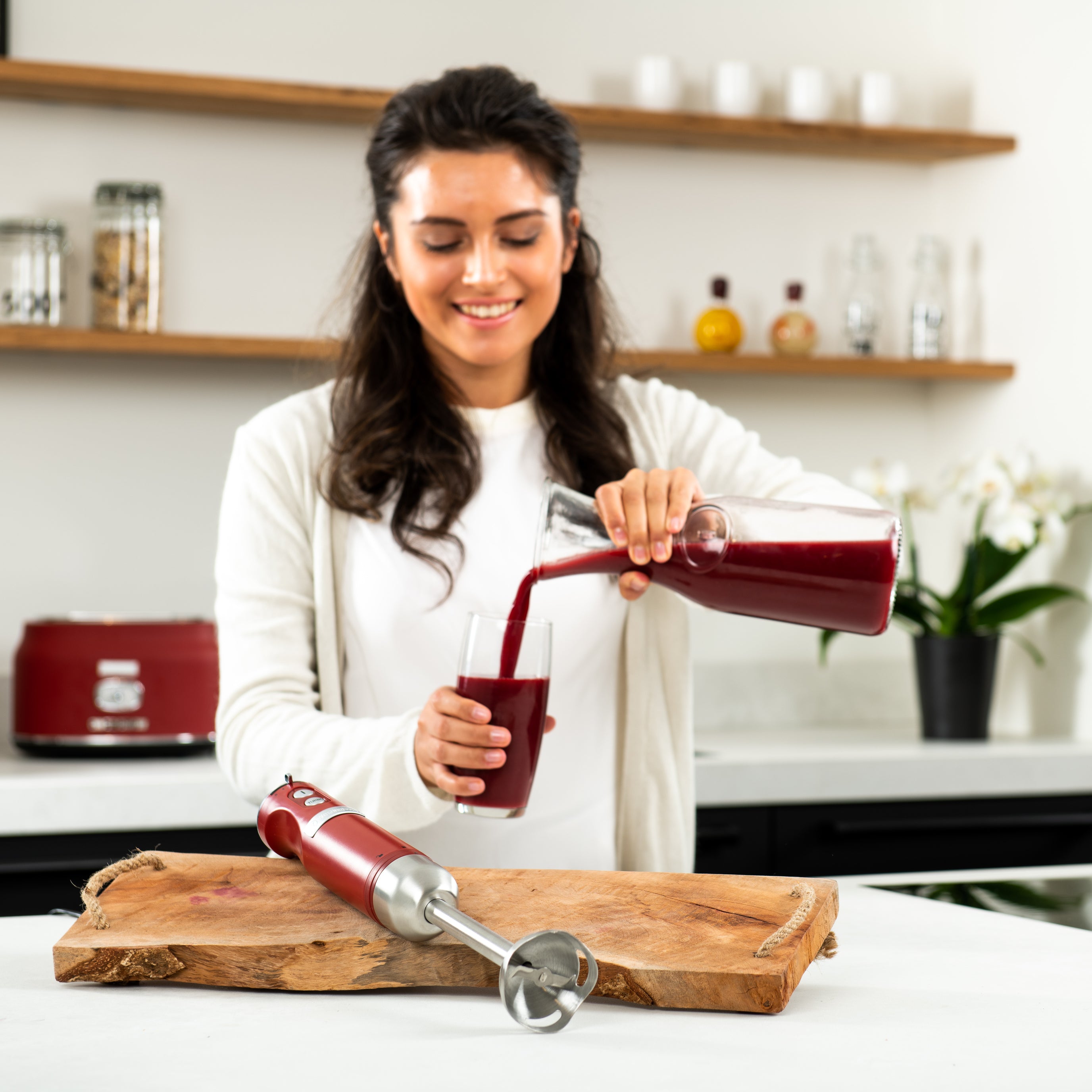 Retro Serie - Hand Blender - 600W - Red