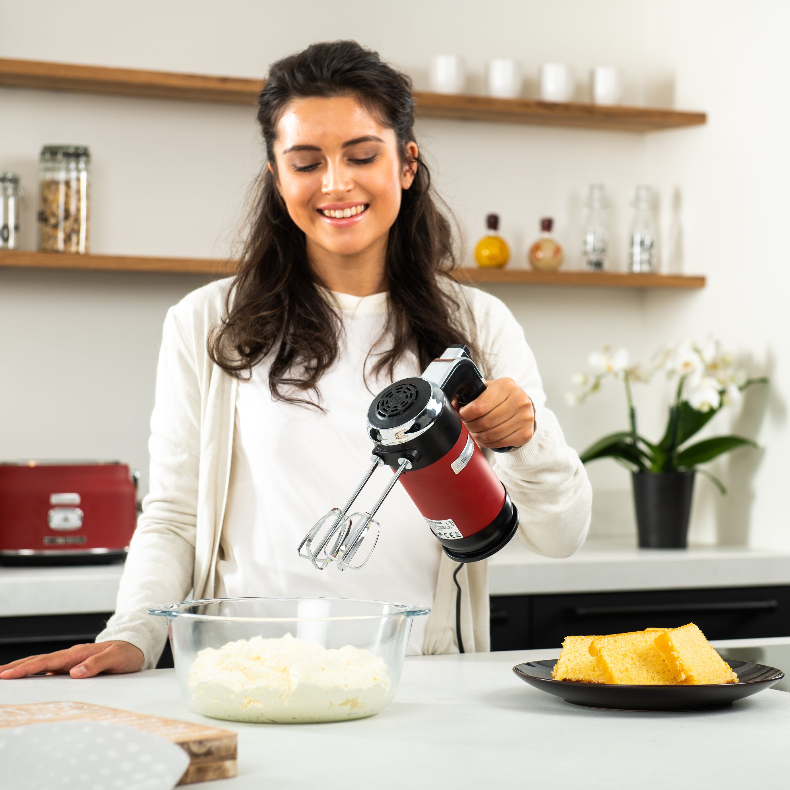 Retro Serie - Hand Mixer - 350W - Red