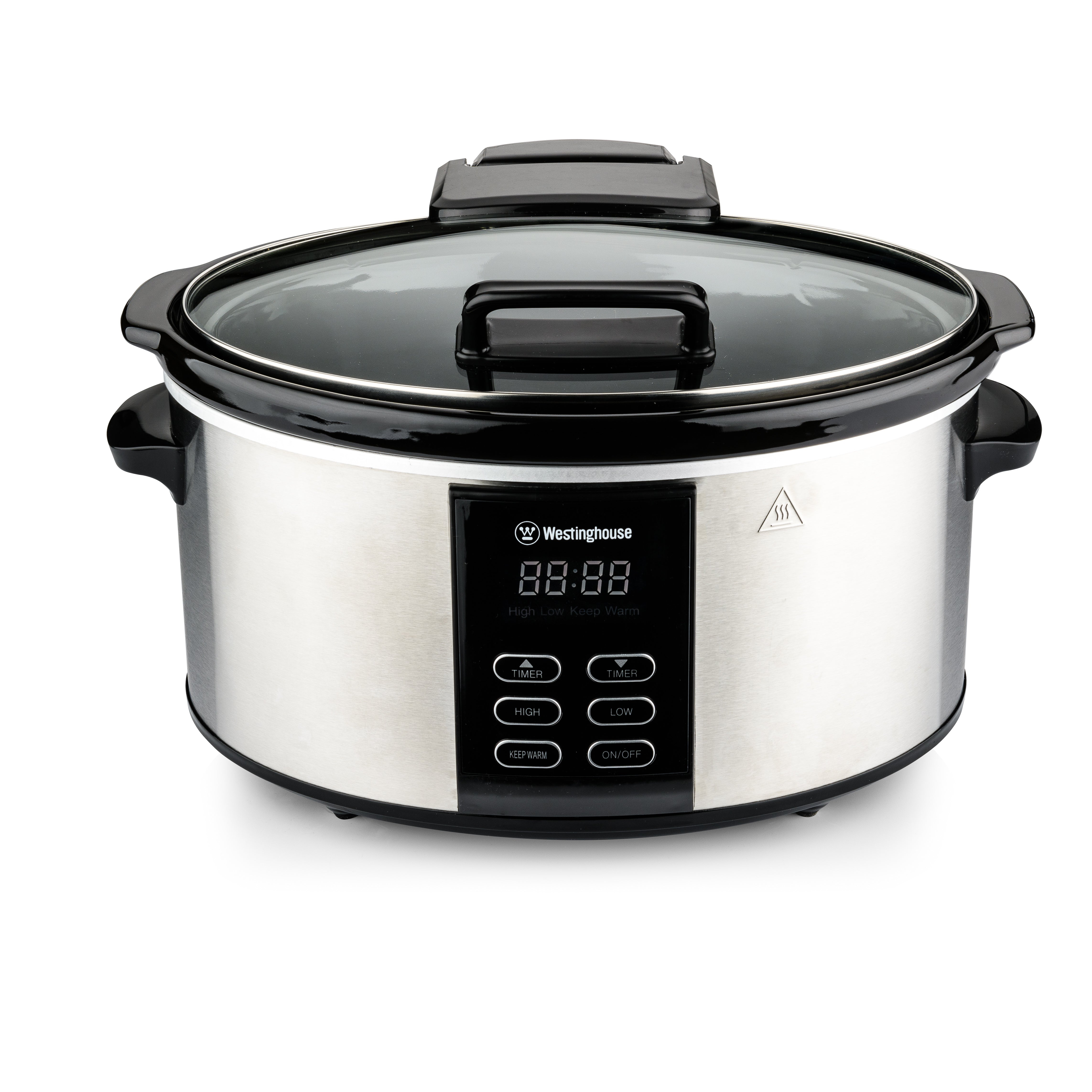 Westinghouse Slow Cooker 6,5 Liter - Schongarer Kochtopf aus Edelstahl