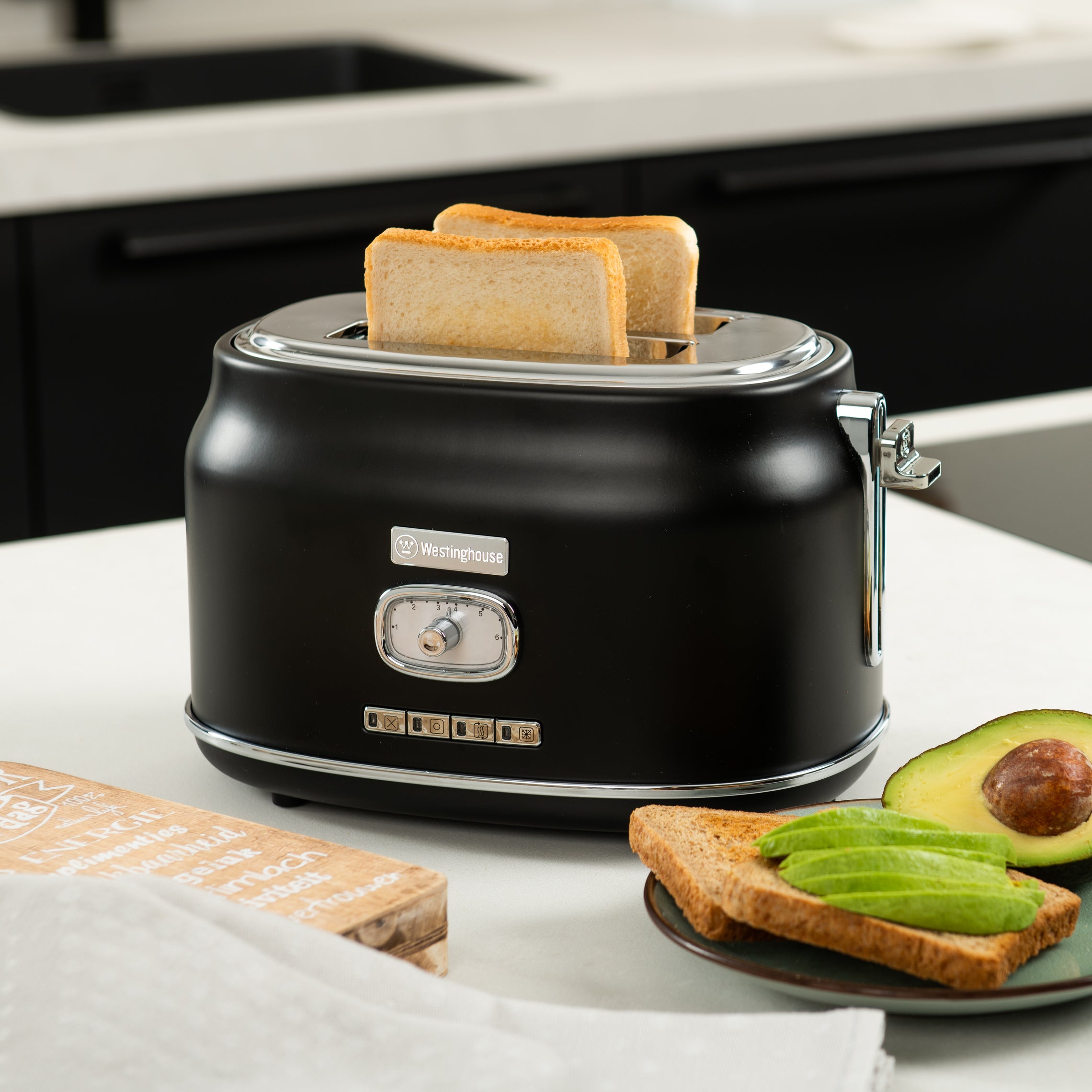 Westinghouse Retro Toaster - 2 Scheiben - Schwarz