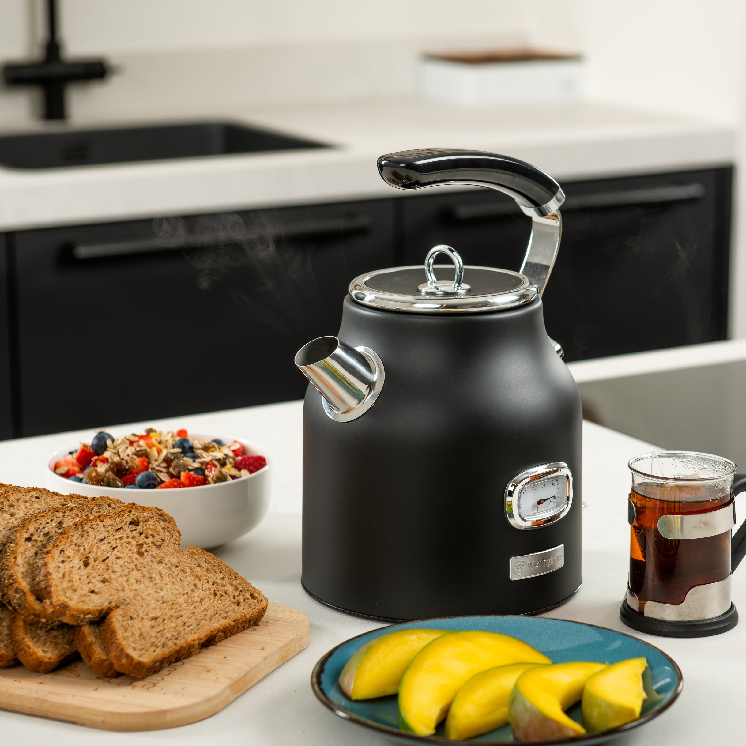 Westinghouse Retro Bouilloire - 1,7 litres - Noir