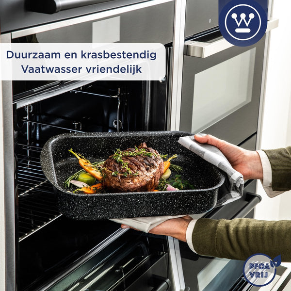 Westinghouse Set - Braadslede 35cm + Pannenkoekenpan 28cm - Black Marble