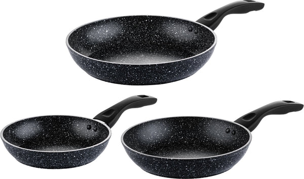 Westinghouse Pannenset - Black Marble - Koekenpan 20cm + Koekenpan 24cm + Koekenpan 28cm