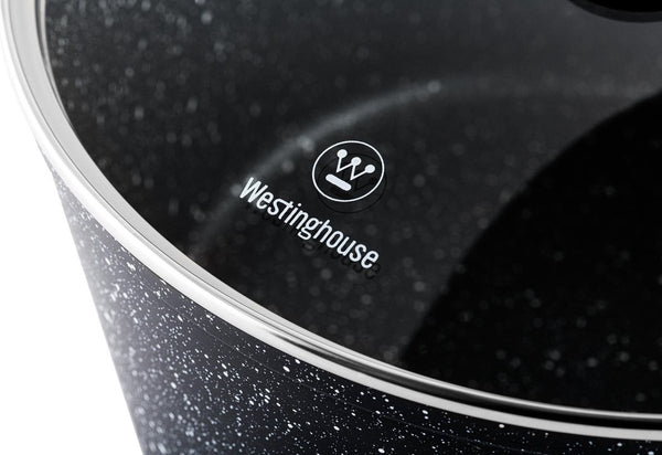 Westinghouse Pannenset Inductie - Braadpan 24cm & 28cm + Hapjespan 32cm - Black Marble