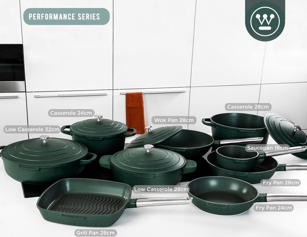 Westinghouse Performance Series - 14-delige Pannenset - Groen - Complete pannenset