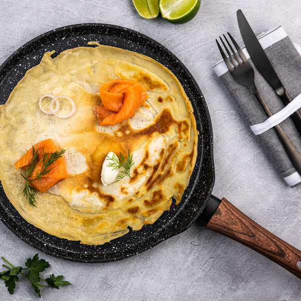 Black Marble Wood Serie - Pancakepan - Ø26 cm - Ø28 cm