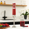 Westinghouse Retro Waterkoker + Broodrooster 4 Sleuven + Staafmixer - Rood - Set