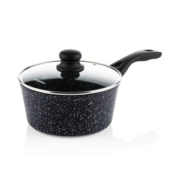 Black Marble Serie - Saucepan w. Glass Lid - Ø20cm