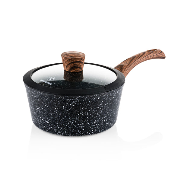 Westinghouse Padella per salse con coperchio 20 cm - Legno Marmo Nero