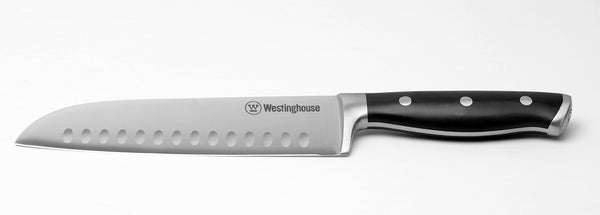 Westinghouse - Couteau Santoku Japonais - Noir Acier Inoxydable