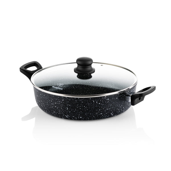 Westinghouse Casseruola - Ø 28 cm - Marmo nero - Padella bassa con coperchio