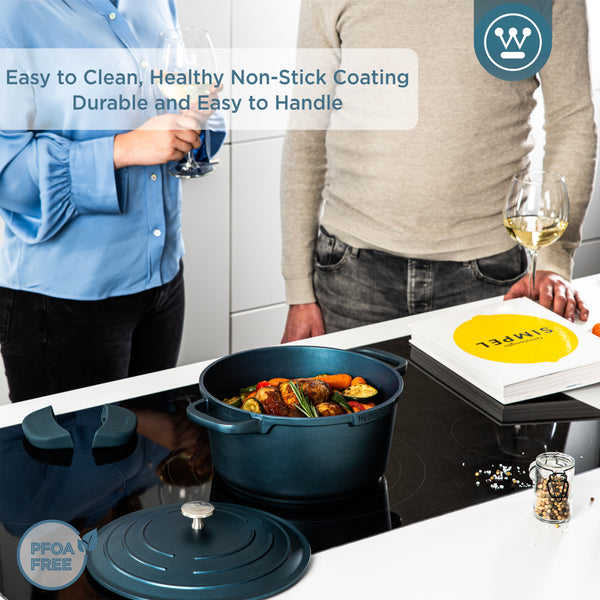 Westinghouse Performance Series Braadpan Inductie - 24cm Kookpan - Oven Geschikt - Blauw