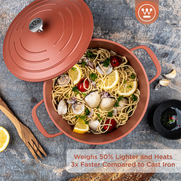 Westinghouse Performance Series Cacerola Induccion - 28cm Cazuela Antiadherente - Rojo