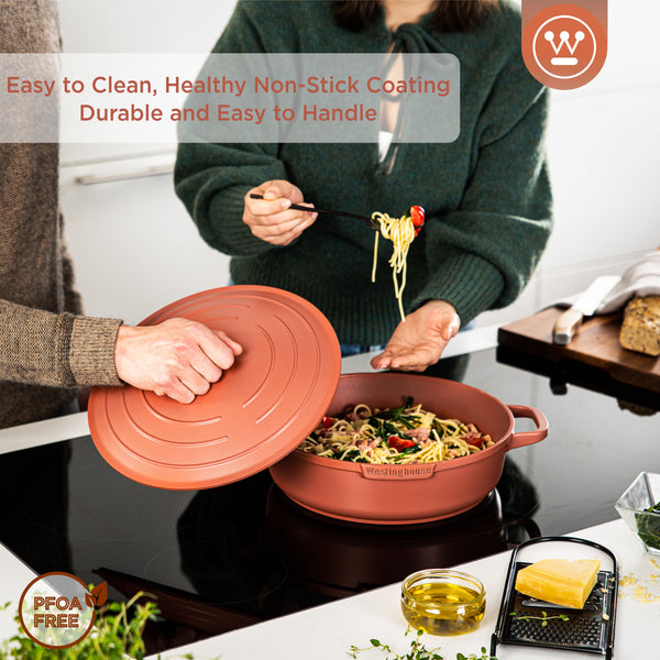 Westinghouse Performance Series Casseruola - 32 cm Padella Bassa - Rosso