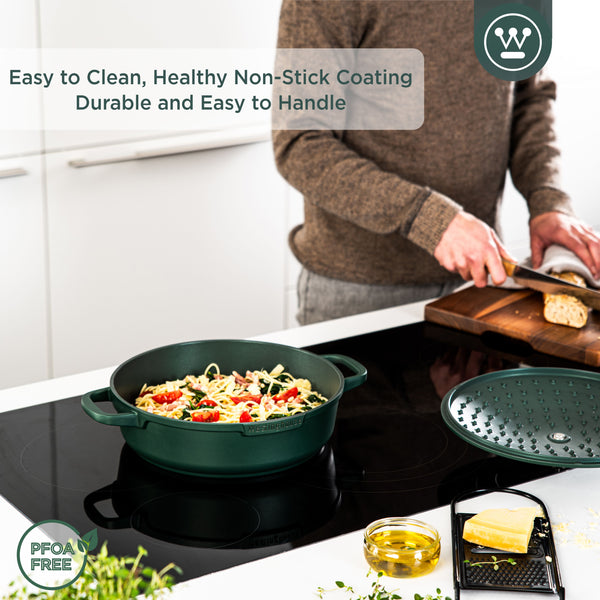 Westinghouse Performance Series Skillet Induction - Padella per sauté da 32 cm - Adatto al forno - Verde