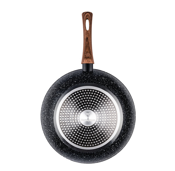 Westinghouse Padella Wok 30 cm Legno di Marmo Nero