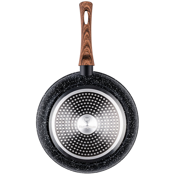 Westinghouse Poêle à frire 26 cm Noir Marbre Bois