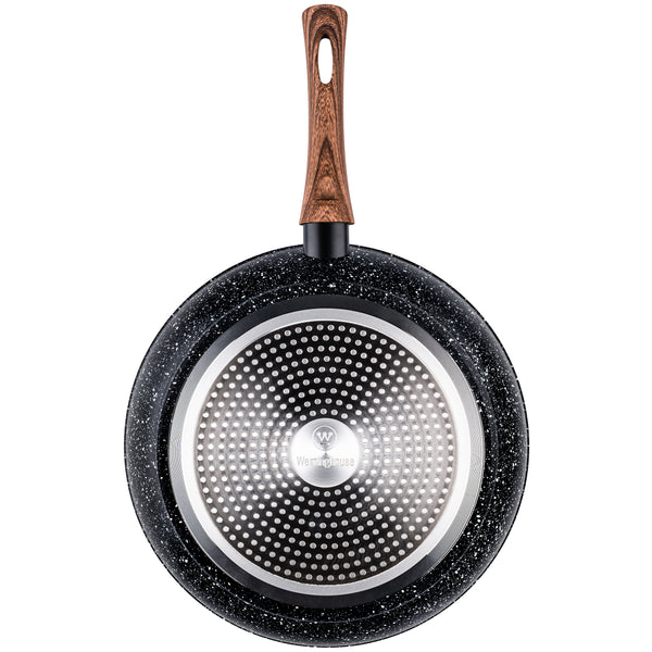 Westinghouse Poêle à frire 30 cm Noir Marbre Bois