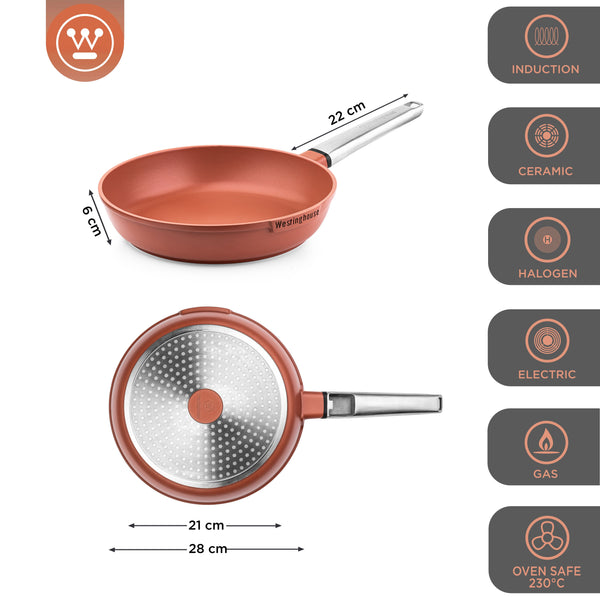 Westinghouse Performance Series Poêle à frire à induction 28 cm - Rouge