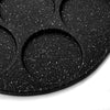 Westinghouse Sartén para crepes de 7 agujeros 26 cm - Sartén para tortillas - Sartén para huevos - Madera de mármol negro