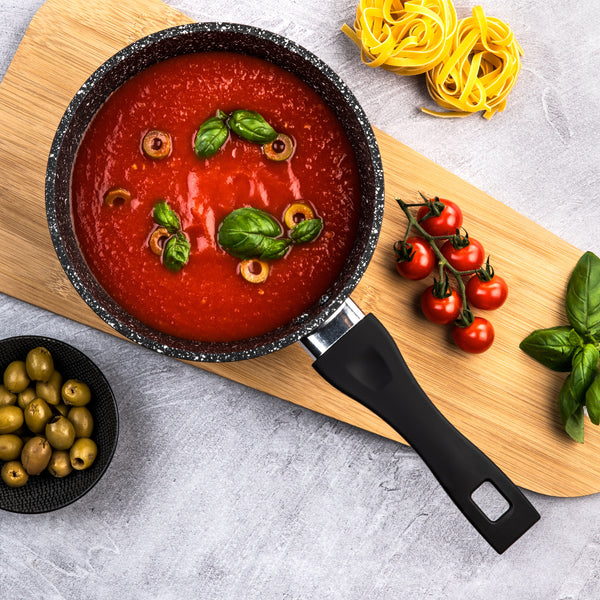 Westinghouse Petite Casserole avec manche 18 cm - Noir Marbre 