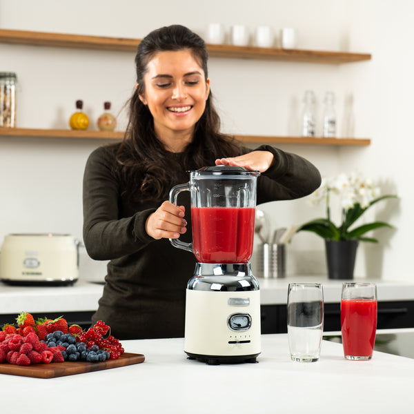 Westinghouse Retro Standmixer mit Glasbehälter (1,5 Liter) - Weiss