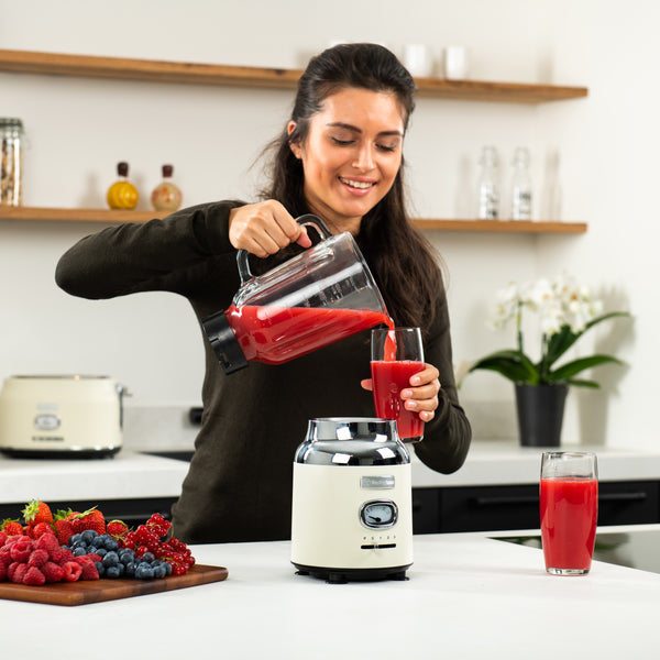 Westinghouse Retro Standmixer mit Glasbehälter (1,5 Liter) - Weiss