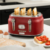 Retro Serie - 4 Slice Toaster - 1750W - Red