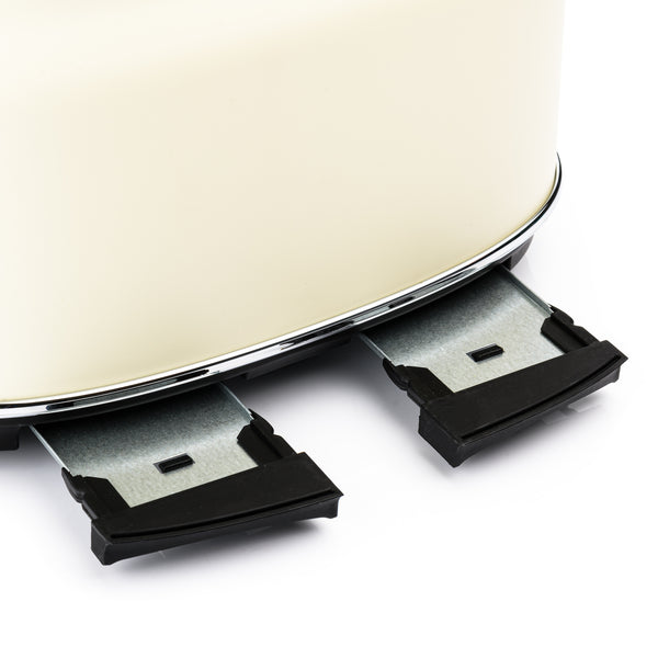 Westinghouse Retro Tostadora - Tostadora 4 ranuras - Blanco